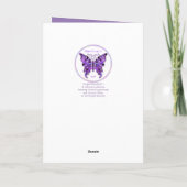 Lila Schmetterling 31 Geburtstagskarte Karte (Rückseite)