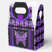 Lila Schmetterling 31 Gefallen Box Geschenkschachtel (Geöffnet)