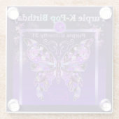 Lila Schmetterling 31 Glasuntersetzer (Rückseite)