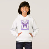 Lila Schmetterling 31 Hoodie (Vorne ganz)