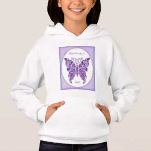 Lila Schmetterling 31 Hoodie