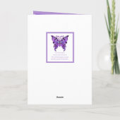 Lila Schmetterling 31 leere Karte (Rückseite)