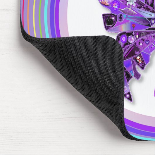 Lila Schmetterling 31 Mauspad (Ecke)