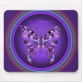 Lila Schmetterling 31 Mauspad (Vorne)