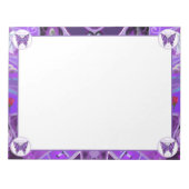 lila Schmetterling 31 Notizblock (Vorderseite)