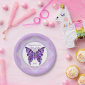 Lila Schmetterling 31 Papier-Teller Pappteller (Party)