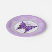 Lila Schmetterling 31 Papier-Teller Pappteller (Schrägansicht)