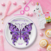 Lila Schmetterling 31 Papier-Teller Pappteller (Party)