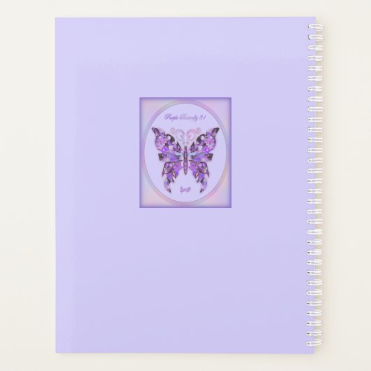 Lila Schmetterling 31 Planer (Rückseite)