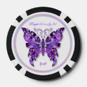 Lila Schmetterling 31 Pokerchips (Rückseite)