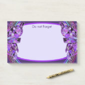 Lila Schmetterling 31 Post-it Klebezettel (Auf Schreibtisch)