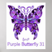 Lila Schmetterling 31 Poster (Vorne)