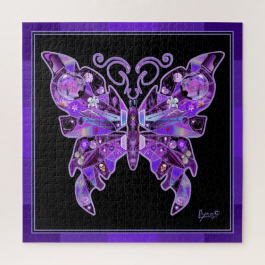 Lila Schmetterling 31 Puzzle (Vertikal)