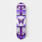 Lila Schmetterling 31 Skateboard (Vorne)