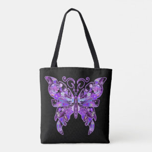Lila Schmetterling 31 Tote Bag Tasche