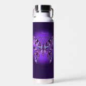 Lila Schmetterling 31 Trinkflasche (Vorne)