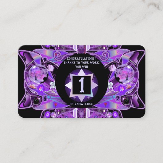 lila Schmetterling 31 Visitenkarte (Vorderseite)