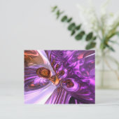 Lila Schmetterling Abstrakt Postkarte (Stehend Vorderseite)