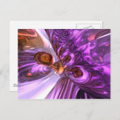 Lila Schmetterling Abstrakt Postkarte (Vorne/Hinten)