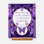 lila Schmetterling Acrylschild (Vorderseite)