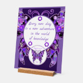 lila Schmetterling Acrylschild (Winkel)