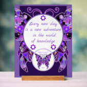 lila Schmetterling Acrylschild (Neutral)