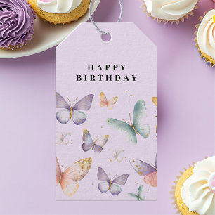 Lila Schmetterling Alles Gute zum Geburtstag Geschenkanhänger
