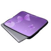 Lila Schmetterling auf dem Dewy See Laptopschutzhülle (Vorne Knopf)