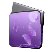 Lila Schmetterling auf dem Dewy See Laptopschutzhülle (Vorderseite Links)