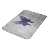 Lila Schmetterling Badematte (Schrägansicht)
