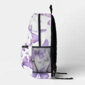 Lila Schmetterling Bedruckter Rucksack (Rechts)