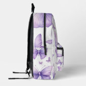 Lila Schmetterling Bedruckter Rucksack (Links)
