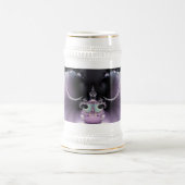 Lila Schmetterling Bierglas (Mittel)