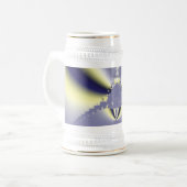 Lila Schmetterling Bierglas (Vorderseite Links)
