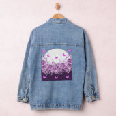 Lila Schmetterling Blumen Jeansjacke (Hangar)