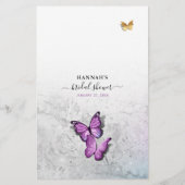 Lila Schmetterling-Brautparty-Spiel (Rückseite)