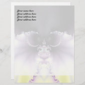 Lila Schmetterling Briefbogen (Vorne/Hinten)