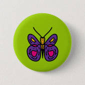 lila Schmetterling Button (Vorderseite)