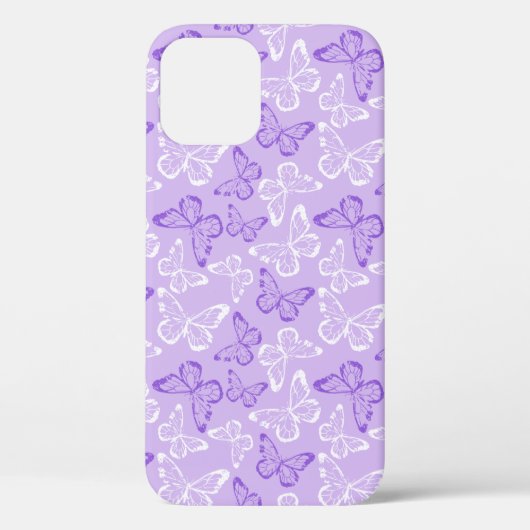 Lila Schmetterling Case-Mate iPhone Hülle (Rückseite)