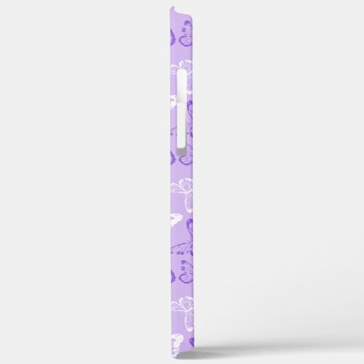 Lila Schmetterling Case-Mate iPhone Hülle (Rückseite / Links)