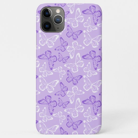 Lila Schmetterling Case-Mate iPhone Hülle (Rückseite)