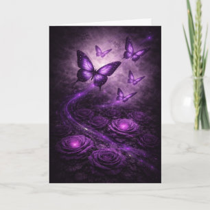 Lila Schmetterling – Dark Bloom Kollektion Karte