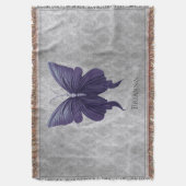 Lila Schmetterling Decke (Vorderseite Vertikal)