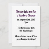 Lila Schmetterling Einladung (Rückseite)