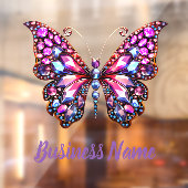 lila Schmetterling Fensteraufkleber (Blatt 2)