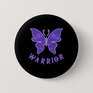 Lila Schmetterling Fibro Migraine Lupus Krieger Kr Button