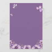 Lila Schmetterling Finden Sie die Bingo Game Card Hinweiskarte (Rückseite)