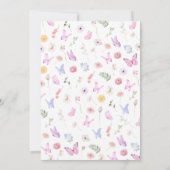 Lila Schmetterling Geburtstag Einladung (Rückseite)