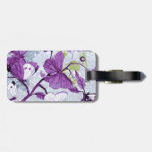 Lila Schmetterling Gepäckanhänger (Rückseite horizontal)