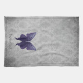 Lila Schmetterling Geschirrtuch (Horizontal)